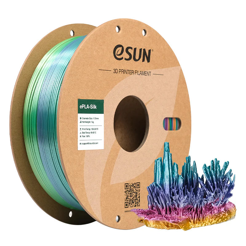 eSun Silk PLA Rainbow Filament 1.75mm 1kg Roll