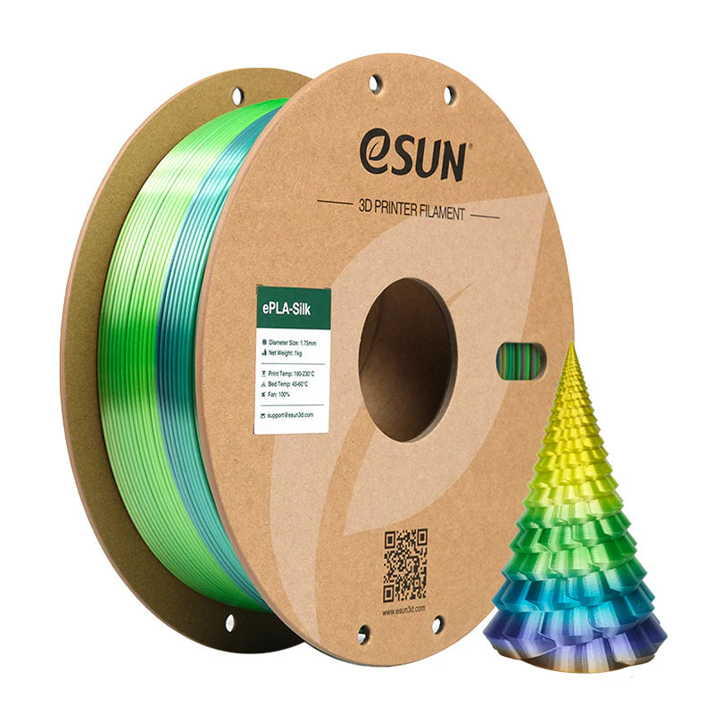 eSun Silk PLA Rainbow Filament 1.75mm 1kg Roll