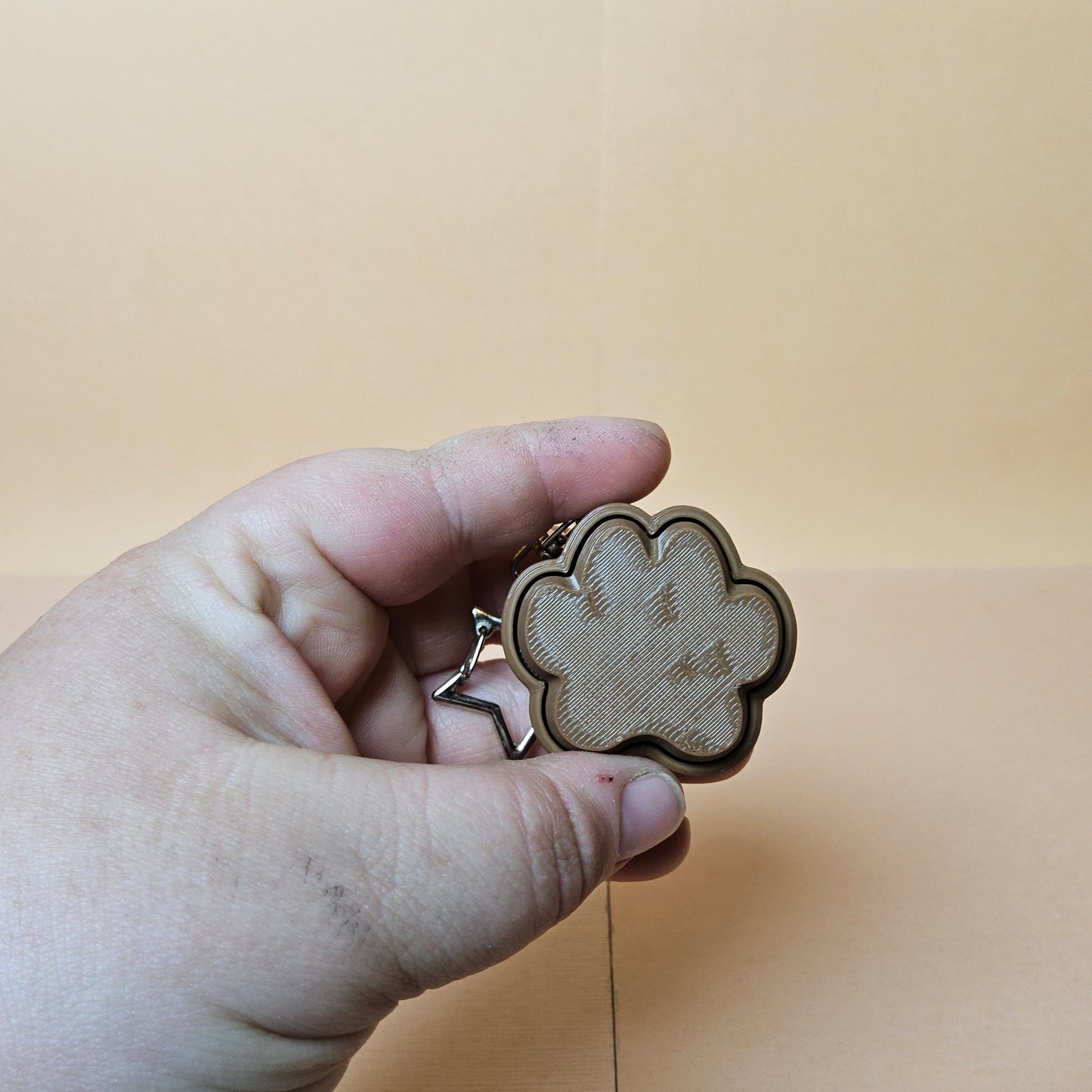 Dog Paw Print Keycap Keyring