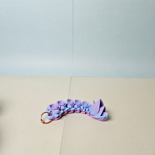 Rose Dragon Tail Keyring