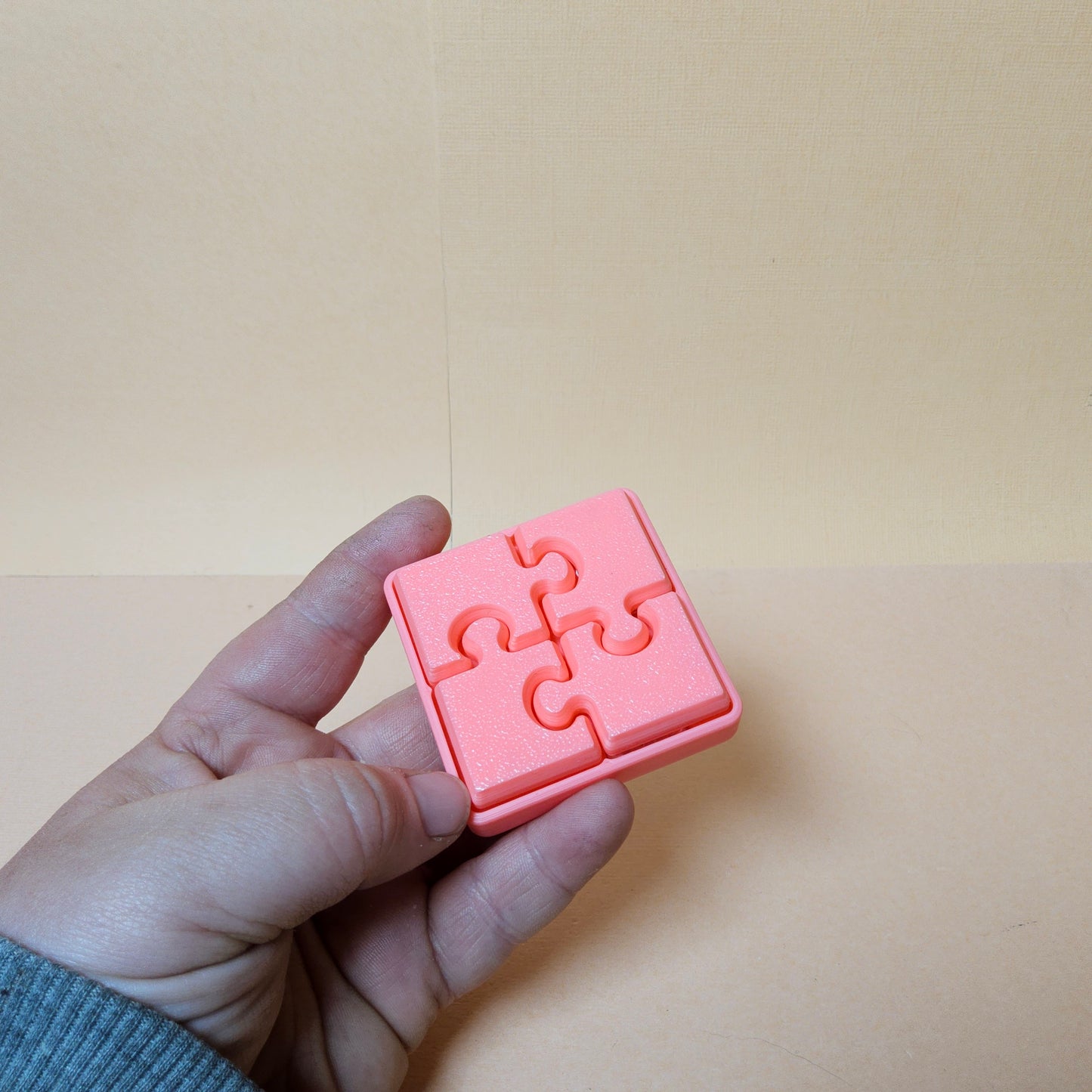 Quad Puzzle Piece Keycap Keyring