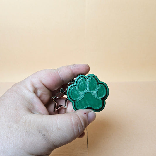 Dog Paw Print Keycap Keyring